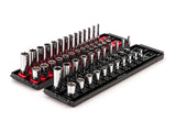 TEKTON 1/4 Inch Drive 6Point Socket Set with Rails, 50Piece (5/329/16 in., 415 mm) | SHD90215