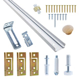 LANMIERT Bifold Door Hardware with Track, 30-Inch Bi-fold Closet Door Track Kit, Uninterrupted Steel Track, Quiet Operation, Inc