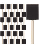Bates- Foam Paint Brushes 2 Inch, 25 Pack, Black 2 Inch Foam Brushes for Painting with Lightweight Wooden Handles