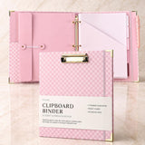 Aesthetic Clipboard Binder with Dividers 3 Ring Organizer for Work