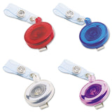 Advantus 75464 Translucent Retractable Id Card Reel, 34-Inch Extension, Assorted Colors, 4/Pack