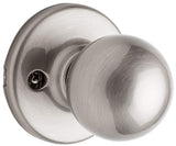 Kwikset Polo Dummy Door Knob, Single Sided Handle for Closets, French Double Doors, and Pantry, Satin Nickel NonTurning Interio