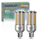 Radar Motion Sensor LED light bulbs, 32W Warm White 2700K 4000LM (300 Watt Equivalent) Auto Motion Detector Activated Dusk to Da