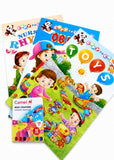 Pmw Pack of 10 Coloring Books and One Crayon Box Set for Kids | Fun Learning & Copy Coloring Activity Books Random Model