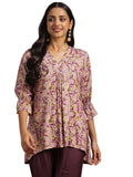 Libas Women'S Viscose Rayon Regular Kurti (29156_Purple