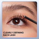 Judydoll 3D Curling Eyelash Iron Mascara -Waterproof, Contains Fibers for Lengthening, Ultra Fine Tip to Apply without Clump, Smudge-Proof, Iron Wand Tubing Mascara(6°Precision Design#01Black, 0.07oz)