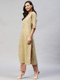 Gosriki Women'S Cotton Blend Straight Printed Kurta With Palazzo (Padwil Green_S-Go_ Green_Small),Green,,B0B9Y2JJK9