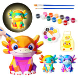 Paint Your Own Axolotl Lamp Kit, Arts and Crafts for Kids Ages 8-12, Axolotl Night Light Gift for Girls, Art Supplies Painting C