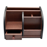 Wooden Pen Stand Office Stationery Wooden Brush Pot Mobile Holder for Office Desk BY SHREEJIIH