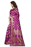 Sugathari Womens Banarasi Saree Pure Kanjivaram Silk Saree Soft New Ladies 2023 Design Wear Pattu Sarees Latest Cotton Party Sari Collections With Blouse Piece For Wedding Sadi (Pari 75 Purple)