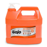 GOJO NATURAL ORANGE Pumice Hand Cleaner, 1 Gallon Quick Acting Lotion Hand Cleaner with Pumice Pump Bottle (Pack of 1) - 0955-02