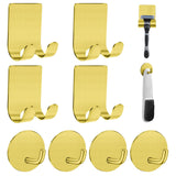 Razor Holder for Shower + Adhesive Wall Hooks, Premium 304 Stainless Steel Shower Razor Holder with Heavy Duty Waterproof Sticky