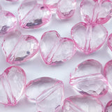 YHYPOCI 20pcs Acrylic Heart Beads 30mm Heart Shape Loose Bead for Making Bracelet Necklace Jewelry Making Craft(Pink)