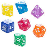 Gate Keeper Games Mighty Tiny Dice: Rainbow Bits - 7 Piece Rpg Dice Set, 12Mm Resin Dice Set, Gate Keeper Games, Roleplaying, Cu