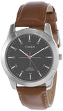 Timex Classics Analog Watch For Man With Black Round Dial & Tan Leather Strap Band Water Resistant Men'S Wrist Watches - Tw00Zr2