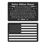 TGCNQ Fathers Day Gift Police Officer Prayer Card - Police Gifts Prayer Engraved Wallet Card Insert for Men Women Police Gradua