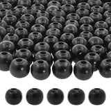 Mandala Crafts 500 14mm Round Large Wooden Beads for Crafts Macrame Supplies - Customizable Black Natural Wood Beads Bulk with H
