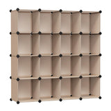 SONGMICS Cube Storage Organizer, Set of 16 Plastic Cubes, Book Shelf, Closet Organizers and Storage, Room Organization, Bedroom