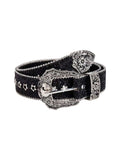 Roseseek WomenS Y2K Western Waist Belts Glitter Rhinestone Belt, Black, One Size