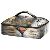 SyXIOP Insulated Casserole Carrier Bag 3D White Trees Cat