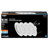 Feit Electric 5/6 Inch LED Recessed Downlight, 22.5W (120W Eqv), Dimmable, Adjustable White 2700K-5000K, Retrofit Kit, E26 Adapt