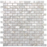 Art3d Mother of Pearl Wall Brick Shell Mosaic for Kitchen Backsplashes, Bathroom Walls, Spa Tile, Pool Tile, 12 x 12(Pearl White