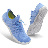 XIHALOOK Walking Barefoot Water Sports Hiking Shoes Womens Mens for Beach Swim Kayaking Camping Light Blue, 11 Women/9.5 Men