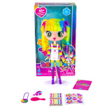 Decora Fashion Girlz Series 2- Decora Dream - 11Fabric-Costumed Posable Vinyl Doll with Extra-Long Rainbow Hair, 50+ Surpris