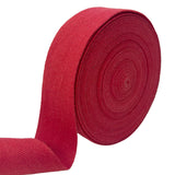 1 1/2 Inch Red Soft Herringbone Twill Tape Ribbon - 20 Yards Roll, Natural Cotton Webbing Straps-Binding Tape for Sewing, Knit F