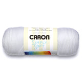 Caron Simply Soft Solids Yarn (4) Medium Gauge 100% Acrylic 6 oz White Machine Wash & Dry