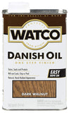RustOleum Watco 242220 Danish Oil Wood Finish, Low VOC, Quart, Dark Walnut