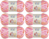 Bernat Baby Blanket Yarn-6/Pk-Peachy, 6/Pk, Peachy 6 Pack