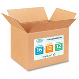 Medium Shipping & Moving Boxes 16x12x12 inches (10-Pack) - Extra Strength 200 lb vs Regular - Corrugated Boxes for Packaging Mov