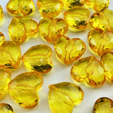 YHYPOCI 50pcs Acrylic Heart Beads 20mm Heart Shape Loose Bead for Making Bracelet Necklace Jewelry Making Craft(Gold Yellow)