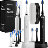 Aquasonic Duo Dual Handle Ultra Whitening 40,000 VPM Wireless Charging Electric ToothBrushes 3 Modes with Smart Timers 10