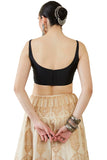 Soch Women Black Satin Solid Regular Fit Blouse(Black_36)