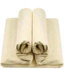 HOTGODEN Medium Weight 100% Cotton Muslin Fabric: 63 inch x 5 Yards Unbleached Muslin Linen Fabric Material for Sewing Material