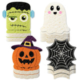 12Pcs Halloween Kitchen Sponges Water Absorbing Wood Pulp Sponges Cute Ghost Pumpkin Spider Web Dish Washing Sponge for Kitchen