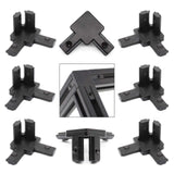 BLCCLOY 8Pcs 2020 Aluminum Extrusion T Slot Corner Bracket 20 Series Extruded Hardware 3 Way Tri Connector with Set Screw for 20