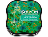 Tsukineko StazOn Midi Ink Pad, Emerald City 5.8 x 5.8 x 2.1 cm