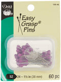 Dritz 13540 Easy Grasp Pins, 11/2Inch (60Count) , Purple
