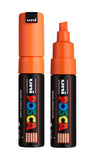 posca uni PC-8K Water-Based Paint Markers, Broad Tip (8mm), Orange, 2 Count