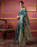 Sugathari Womens Banarasi Saree Pure Kanjivaram Silk Saree Soft New Ladies 2023 Design Wear Pattu Sarees Latest Party Sari Collections With Blouse Piece For Wedding Sadi (San Pari-187 Rama)