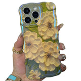 RoyMonkey Magnetic Case for iPhone 16 Pro Compatible with MagSafe - Aesthetic Aurora Flower Pattern - Full Camera Protection Wav