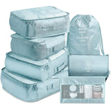 Latiq Mart 7 In 1 Foldable Nylon Packing Cubes For Clothes, Cosmetics, Underwear, Socks, Shoes Toiletry Bag Laundry Organizer Sp