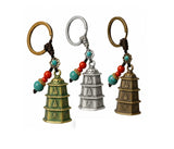 Guardian Bell Keychain with Decorative Good Luck Gift for Women and Men, for Car, Bike, Bags, Backpack, 5 cm Height, Pack of 3