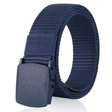 Usl MenS Women Tactical Nylon Military Style Webbing Belt With Metal Buckle (Black)
