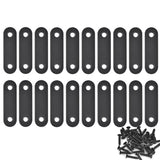 20-Pack Mending Plates for Wood Kit with 40 Self-Tapping Screws - 304 Rustproof Reinforced Flat Brackets for Wood Furniture Repa