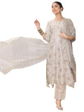 Libas Women'S Silk Blend Kurta Sets (400523_Grey_S)