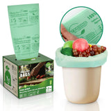 T.FORING 1.2 Gallon Compost Bags, 4.5 Liter, 0.8 Mil,80 Count Compostable Trash Bags, Small Kitchen Food Scrap Waste Bags, ASTM